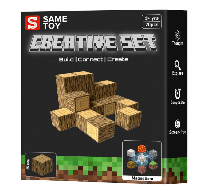 Same Toy Магнітний конструктор Same Toy Creative Set Wood 20ел