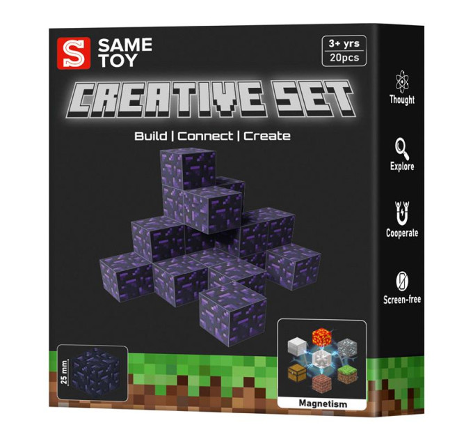 Same Toy Магнітний конструктор Same Toy Creative Set Obsidian 20ел