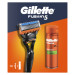 Gillette Набір косметики Gillette Fusion5 Станок для гоління чоловічий (бритва) з 1 змінним картриджем + Гель для гоління 200 мл (8700216534048)