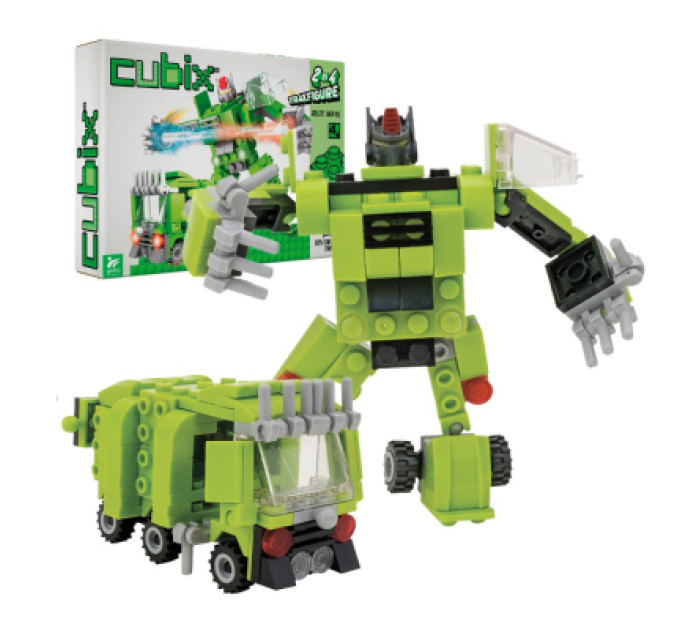 Cubix Конструктор Cubix Traxfigure 2-в-1, зелений (39727-green)