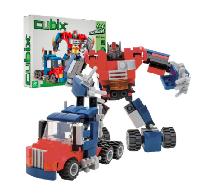 Cubix Конструктор Cubix Traxfigure 2-в-1, червоний/синій (39727-red/blue)