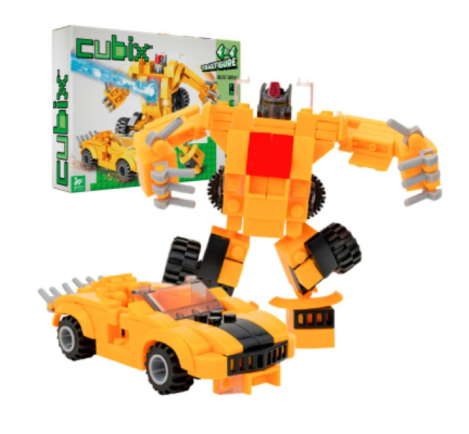 Cubix Конструктор Cubix Traxfigure 2-в-1, жовтий (39727-yellow)