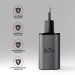 AXAGON Мережевий зарядний пристрій AXAGON ACU-PQ67, 2x port (USB + USB-C), PD3.0/QC4+/PPS/Apple, 67W, сірий