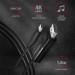 AXAGON Кабель AXAGON RVC-DPC USB-C-DisplayPort, 1.8m, 4K/60Hz, чорний