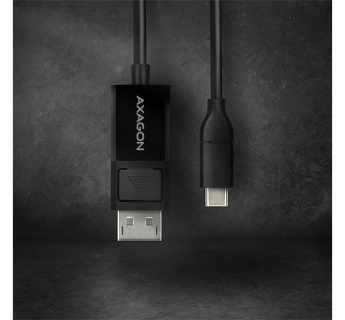 AXAGON Кабель AXAGON RVC-DPC USB-C-DisplayPort, 1.8m, 4K/60Hz, чорний