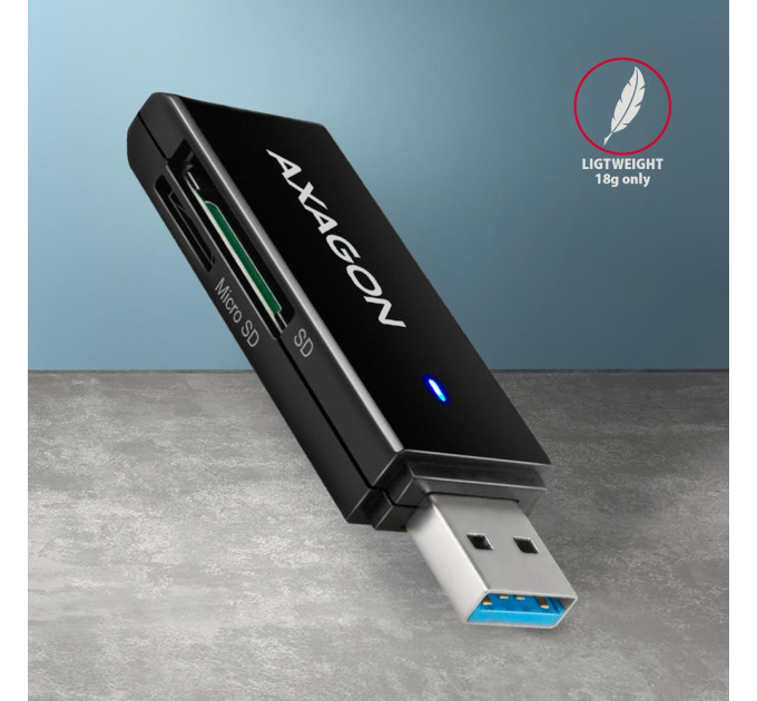 AXAGON Кардрідер AXAGON CRE-S2N SuperSpeed USB-A card reader