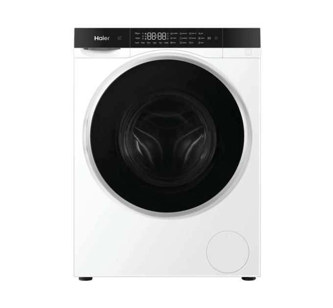 Haier HA Прально-сушильна машина Haier фронтальна, 5(2.5)кг, 1200, A, 42.3см, дисплей, інвертор, люк чорний, Wi-Fi, висота 70см, білий