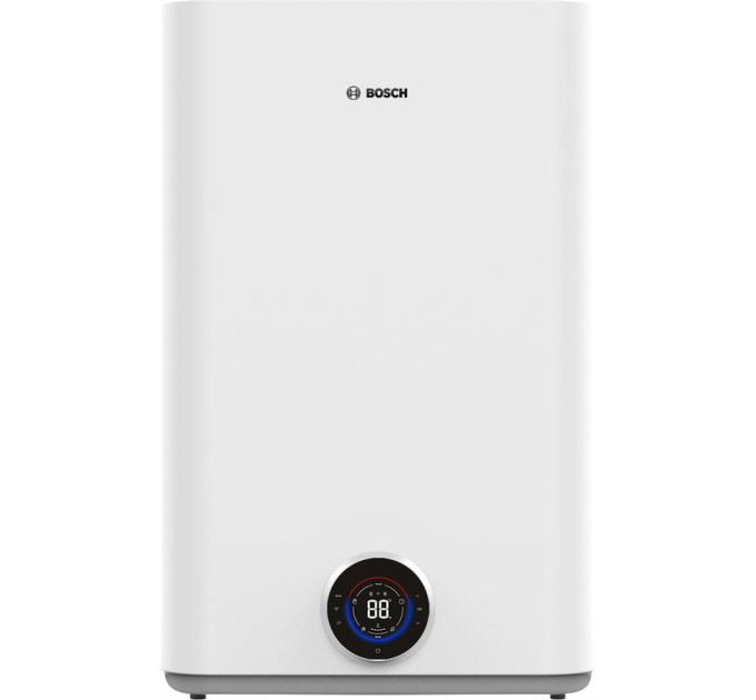 BOSCH CLIMATE Водонагрівач електр. BOSCH плаский слім Tronic 5500iT, 100л, 1.5кВт, ун. монтаж, електр. кер-ння, Wi-Fi, B, білий