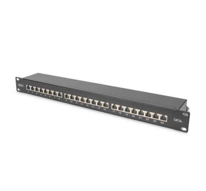 Digitus Патч-панель 19" 24xRJ-45 STP cat.6a, 1U, black Digitus (DN-91624S-EA-B)