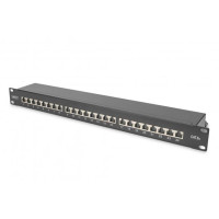 Патч-панель 19" 24xRJ-45 STP cat.6a, 1U, black Digitus (DN-91624S-EA-B)