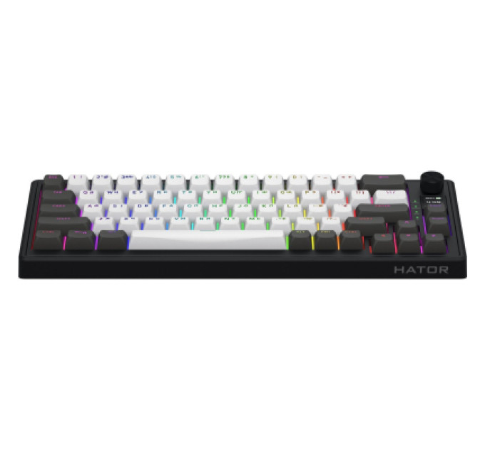 Hator Клавіатура Hator Skyfall 65 Pro Aurum Vanila Silent RGB Wireless/Bluetooth/USB UA Grey/Black (HTK4160UA)