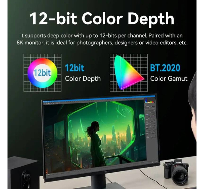 Vention Кабель Vention HDMI - HDMI V 2.1 (M/M), 3 м, Green (ALOGI)