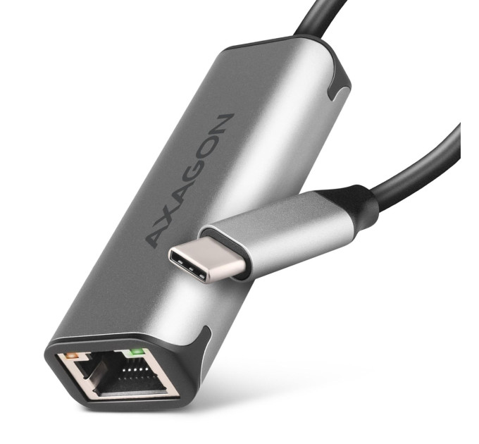 AXAGON Мережевий адаптер AXAGON ADE-25RC SuperSpeed USB-C 2.5 gigabit, сірий