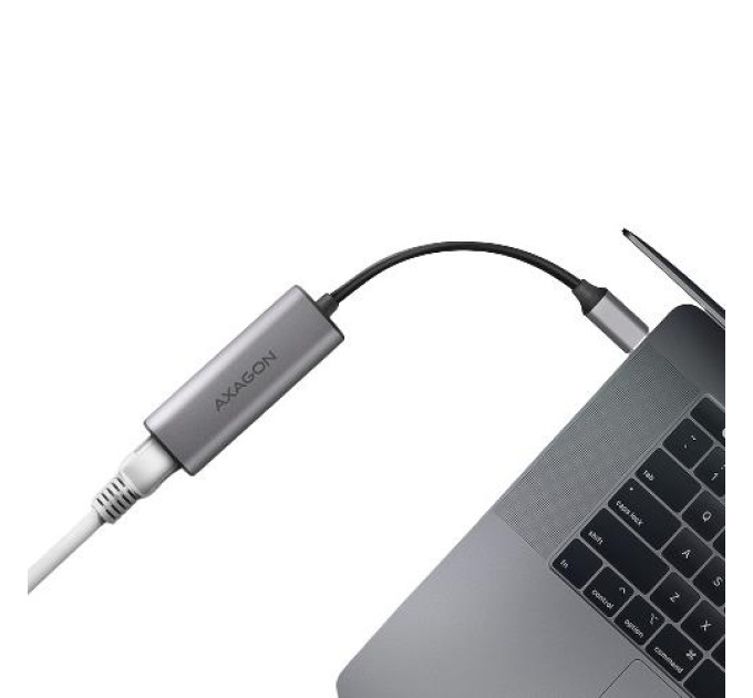 AXAGON Мережевий адаптер AXAGON ADE-25RC SuperSpeed USB-C 2.5 gigabit, сірий