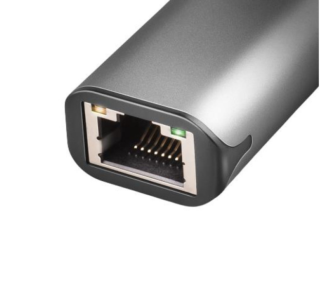 AXAGON Мережевий адаптер AXAGON ADE-25RC SuperSpeed USB-C 2.5 gigabit, сірий