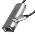 AXAGON Мережевий адаптер AXAGON ADE-25RC SuperSpeed USB-C 2.5 gigabit, сірий