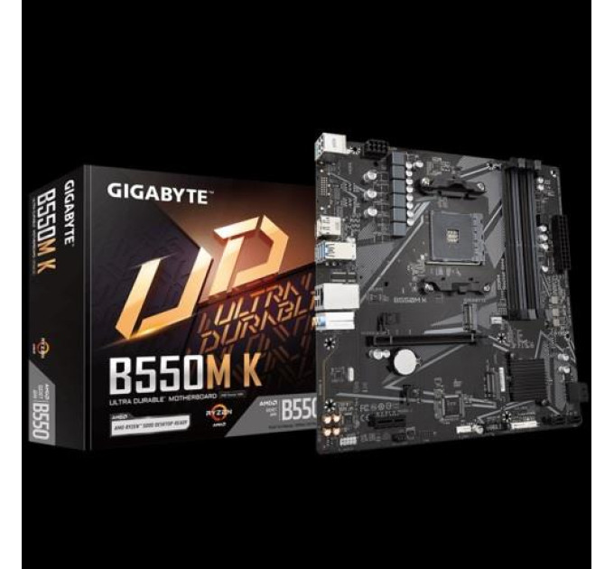 Gigabyte components Материнська плата GIGABYTE B550M_K sAM4 B550 4xDDR4 M.2 HDMI DP mATX