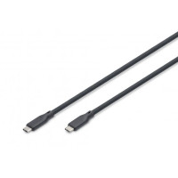 Кабель DIGITUS USB-C > USB-C заряджання/синхронізації, USB4 2.0, 80G, 240W, 16K, силіконовий, 0.5м, чорний
