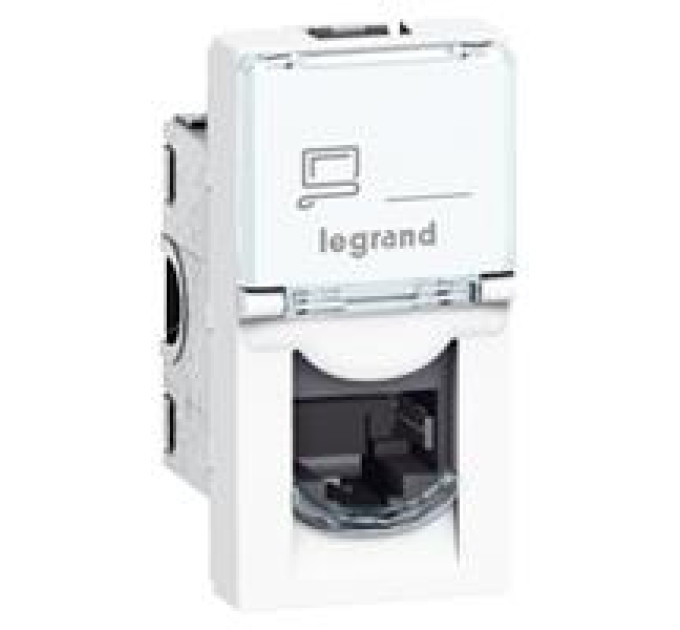Legrand SCS Розетка Legrand Mosaic, CAT 5e, RJ45, UTP, інформаційна, 1 модуль, білий