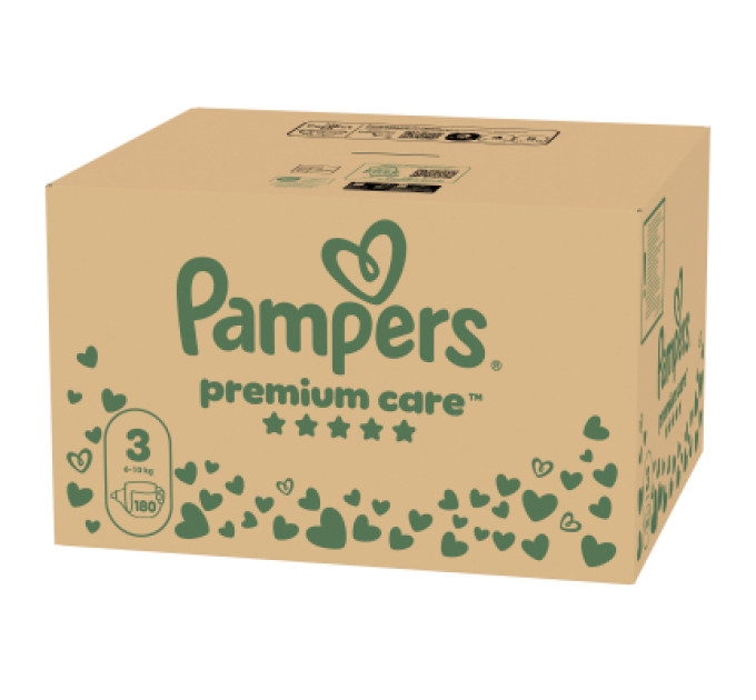 Pampers Підгузки Pampers Premium Care Розмір 3 (6-10 кг) 180 шт (8006530223720)
