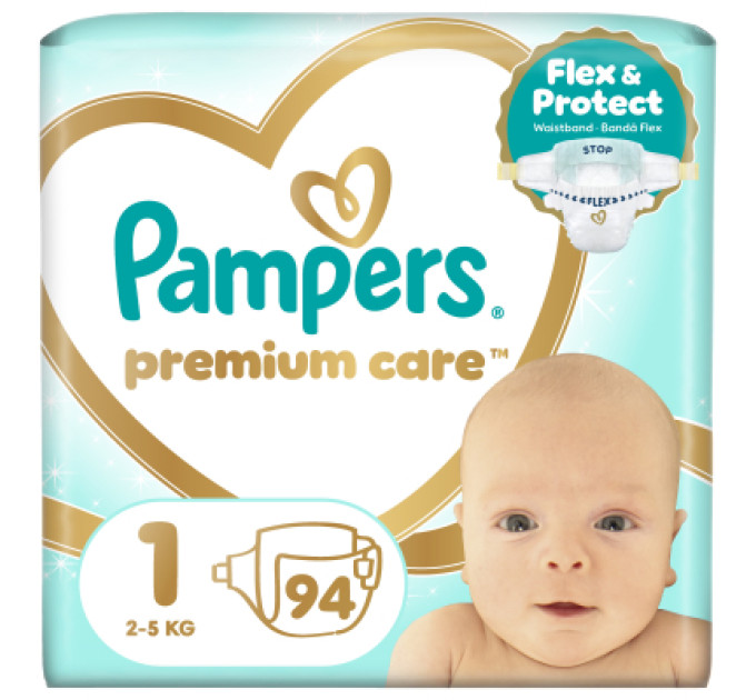 Pampers Підгузки Pampers Premium Care Розмір 1 (2-5 кг) 94 шт (8006530259187)