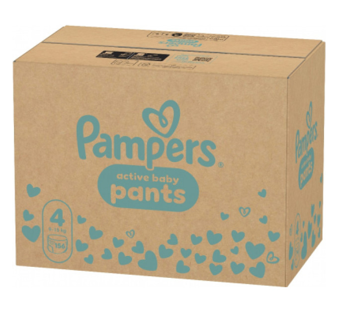 Pampers Підгузки Pampers Active Baby Pants Розмір 4 (9-15 кг) 156 шт (8006530305662)