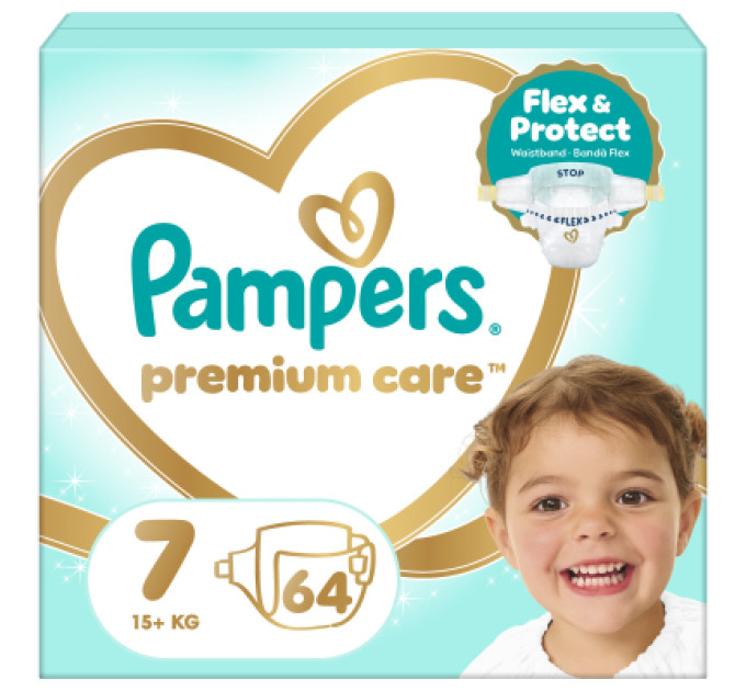Pampers Підгузки Pampers Premium Care Розмір 7 15+ кг 64 шт (8006530260145)