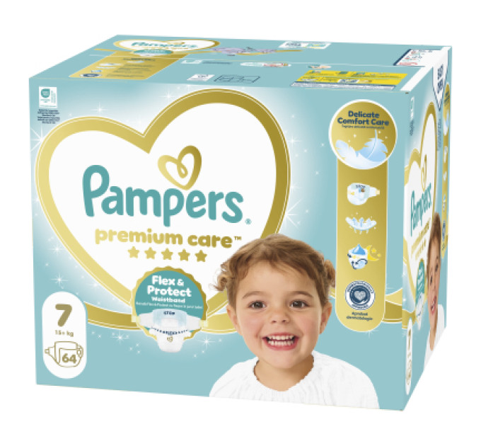 Pampers Підгузки Pampers Premium Care Розмір 7 15+ кг 64 шт (8006530260145)