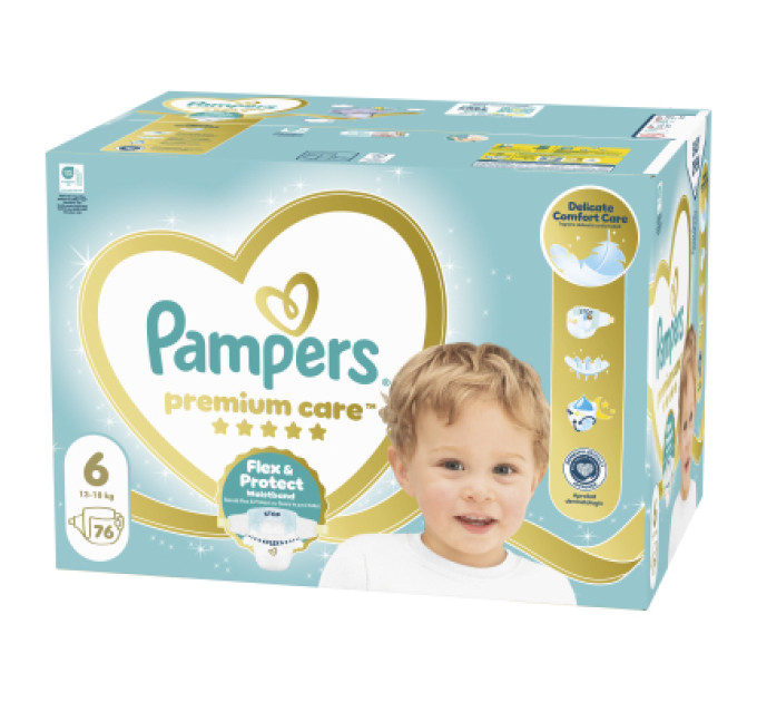 Pampers Підгузки Pampers PAMPERS Дитячі підгузники Premium Care Giant (13-18 кг) Мега Упаковка (8006530260176)