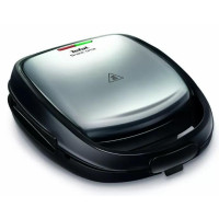 Мультимейкер Tefal Snack Time 3in1 700Вт, тефлон, 2 пластини, корпус-метал, чорно-сірий