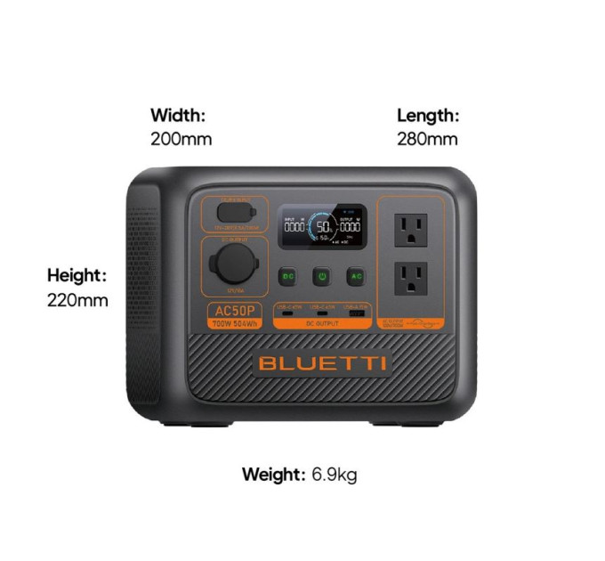 BLUETTI Зарядна станція Bluetti AC50P, 504Wh, 700W, LiFePO4_OEM