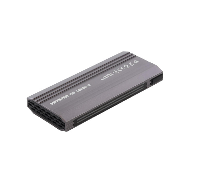 Maxxter Зовнішня кишеня Maxxter M.2 NVMe PCIe, USB 3.1 Type-C Gen2, RGB, Metal, Black (EHDE-2280SRGB-01)