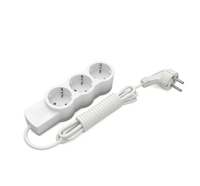 Electrum Подовжувач блоковий (PP) Electrum 3 розетки 3м із заземленням C-ES-1540