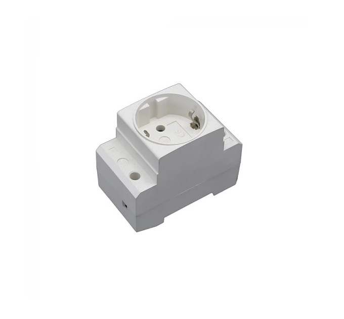 ELM Розетка ELM SO-10E-DIN із заземленням на DIN-рейку 16A Біла (41-0023)