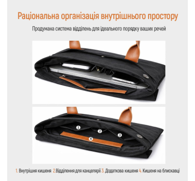 ColorWay Сумка для ноутбука ColorWay Stylish 15.6" Black (CW-LBS156-BK)