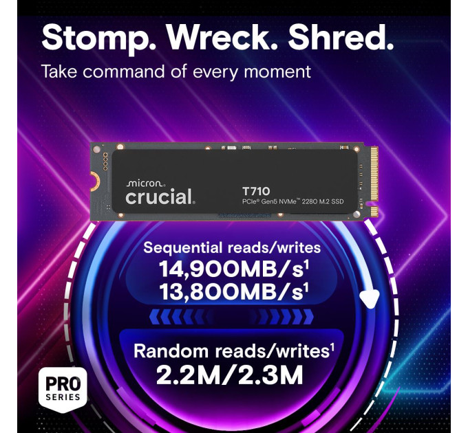 Crucial Твердотільний запам’ятовувальний пристрій накопичувач (SSD) G5 M.2 NVME 1TB T710 CT1000T710SSD8 CRUCIAL