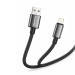 ColorWay Дата кабель USB 2.0 AM to Lightning 1.0m 3A zinc alloy braided black ColorWay (CW-CBUL098-BK)