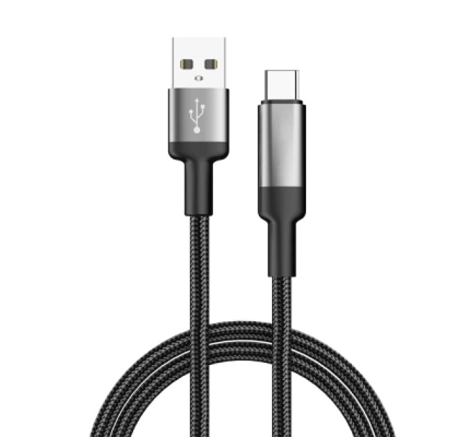 ColorWay Дата кабель USB 2.0 AM to USB-C 2.0m 6A braided wire black ColorWay (CW-CBUC097-BK)