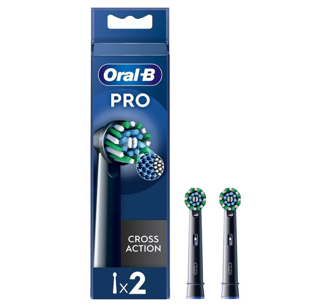 Braun Насадка для зубної електрощітки Braun Oral-B Pro Cross Action Black EB50BRX (2 шт)