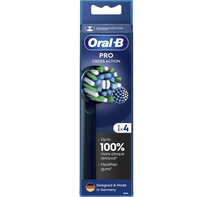 Braun Насадка для зубної електрощітки Braun Oral-B Pro Cross Action Black EB50BRX (4 шт)