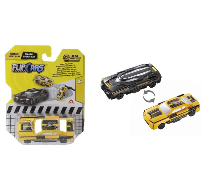 Flip Cars Машина Flip Cars 2 в 1 Чорний спорткар і Класичний спорткар (EU463875B-04)