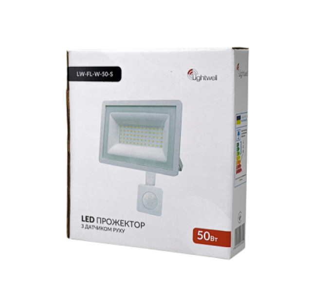 Lightwell Прожектор Lightwell LW-FL-W-50-S 50 W з датчиком руху
