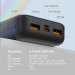 ColorWay Універсальна мобільна батарея ColorWay Portable Charger 20000mAh Black (CW-PB200LPB4BK-PD)