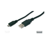 Кабель DIGITUS USB 2.0 (AM/micro B) 0.9м, чорний