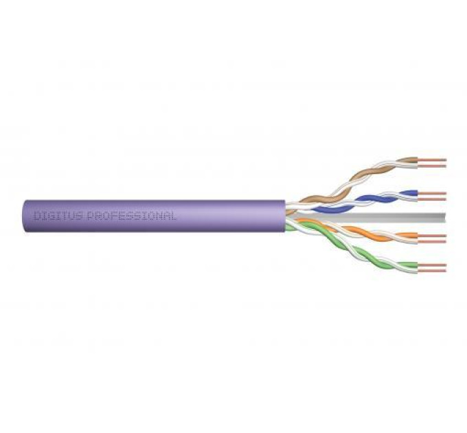 DIGITUS SCS Кабель "вита пара" DIGITUS CAT 6 U-UTP, 100м, AWG 23/1, LSZH-1, фіолетовий