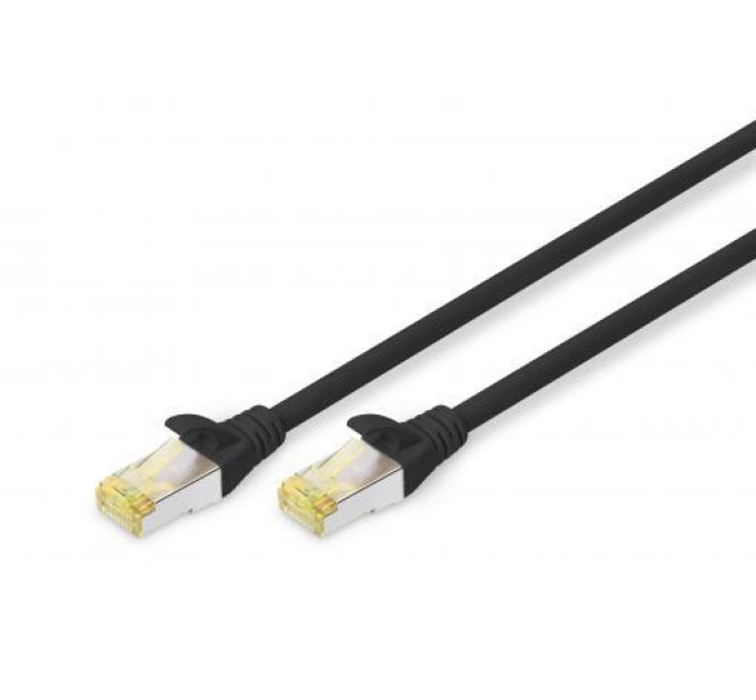 DIGITUS SCS Патч-корд DIGITUS CAT 6a S-FTP, 0,25м, AWG 26/7, Cu, LSZH, чорний