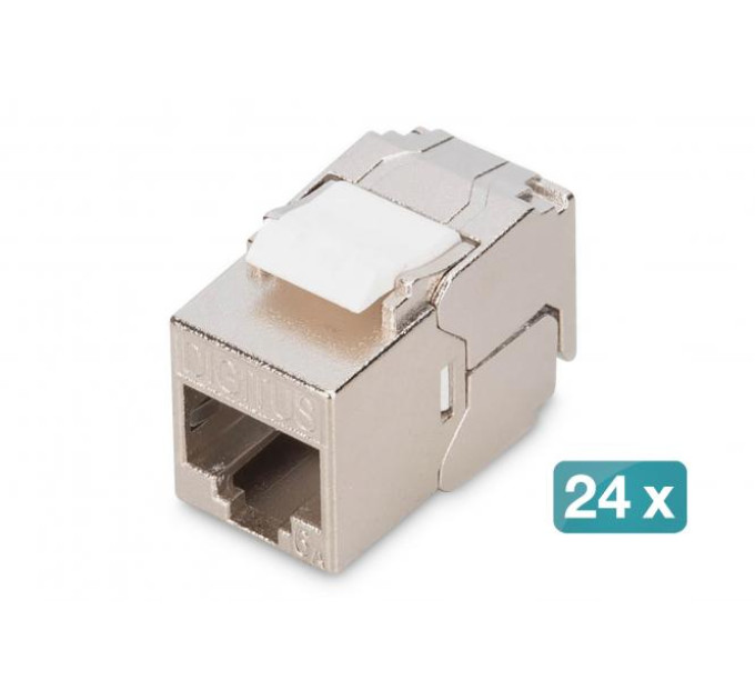 DIGITUS SCS Модуль DIGITUS Keystone САТ 6А RJ45, STP, compact, 24 шт.