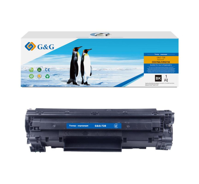 G&G Картридж G&G до Canon MF4550/4570/4580/MF4410/ 430/4450/4730/4750 - G&G-CE278A Black (2100 стор)