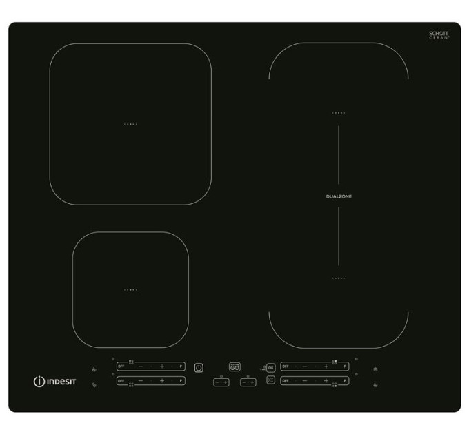 Indesit Варильна поверхня Indesit індукційна, 60см, розширена зона, чорний