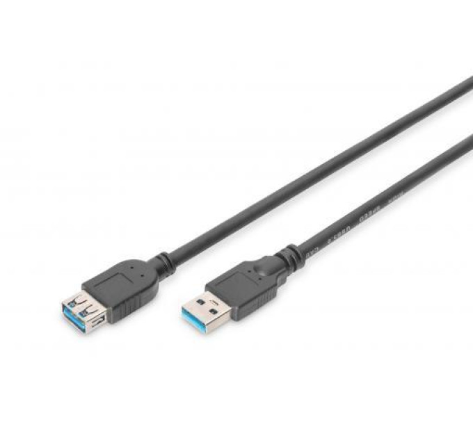 DIGITUS Retail Кабель ASSMANN USB 3.0 (AM/AF) 1.8м, чорний